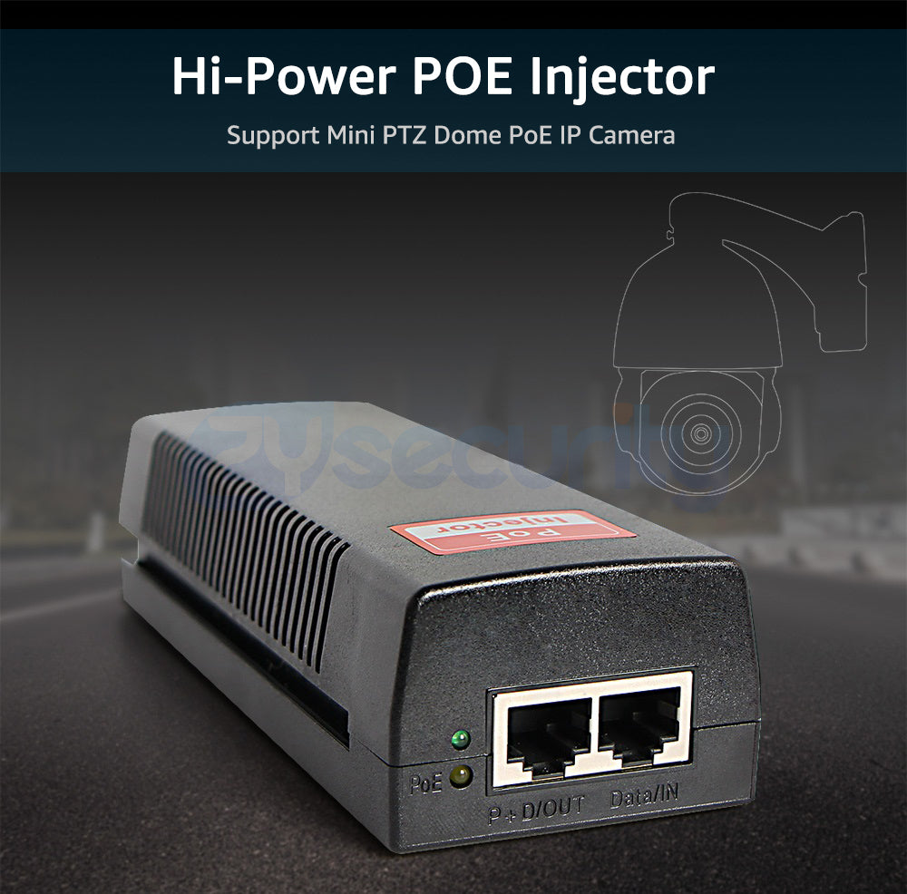POE Injector 1000Mbps Gigabit 90W High Power