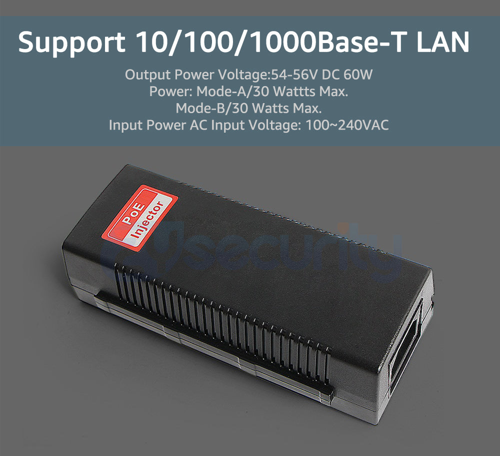 POE Injector 1000Mbps Gigabit 90W High Power