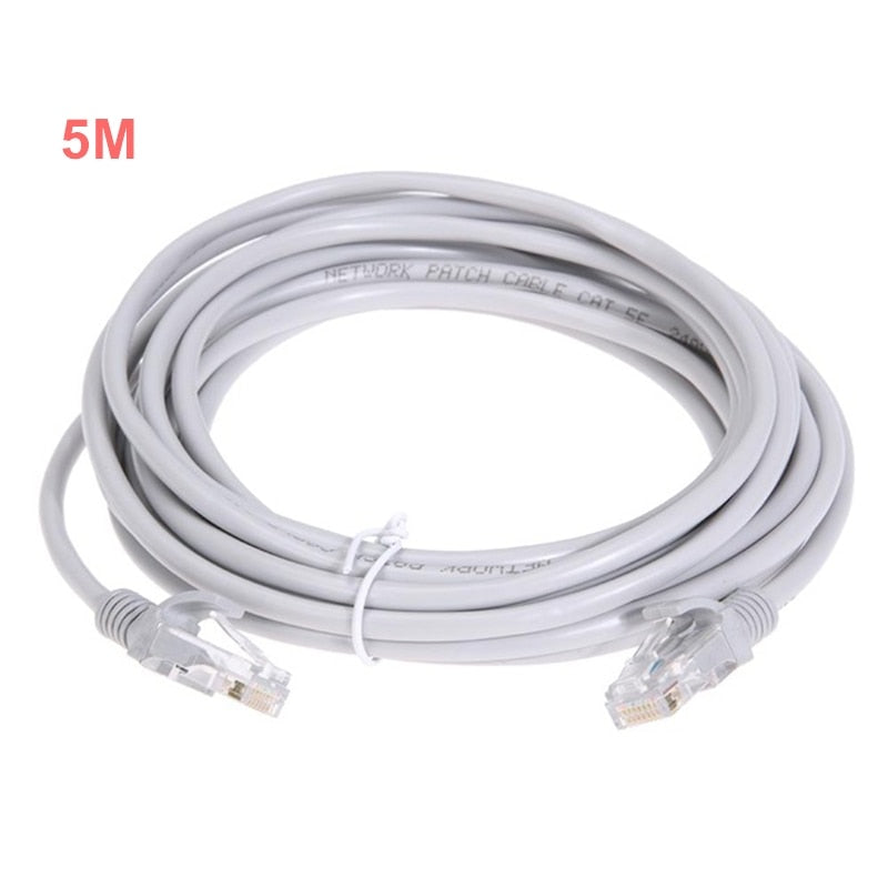 Cat5e Ethernet Cable 20m 30m 50m White RJ45 Wire Cord for POE Security Cameras