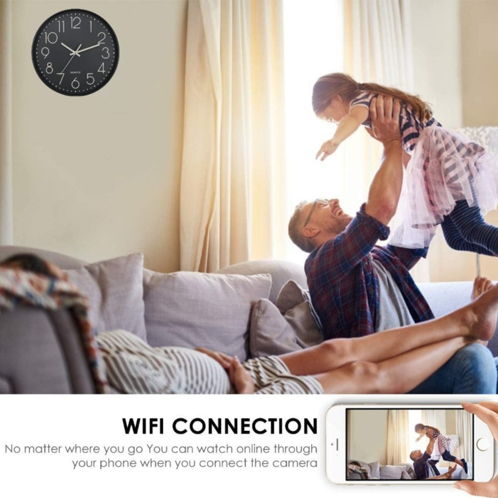 Wall Clock  spyCamera Wifi Remote Monitor Motion Detection