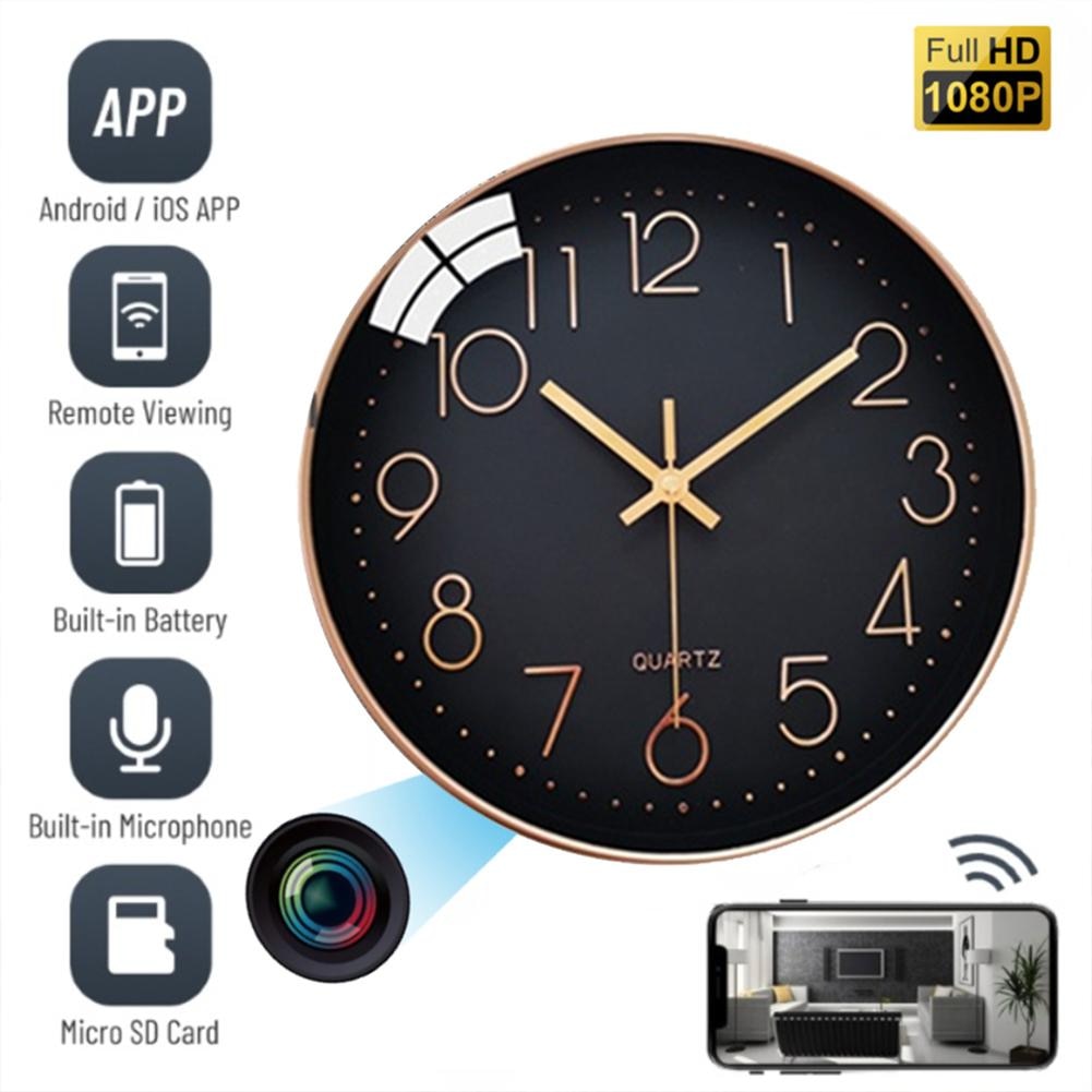Wall Clock  spyCamera Wifi Remote Monitor Motion Detection