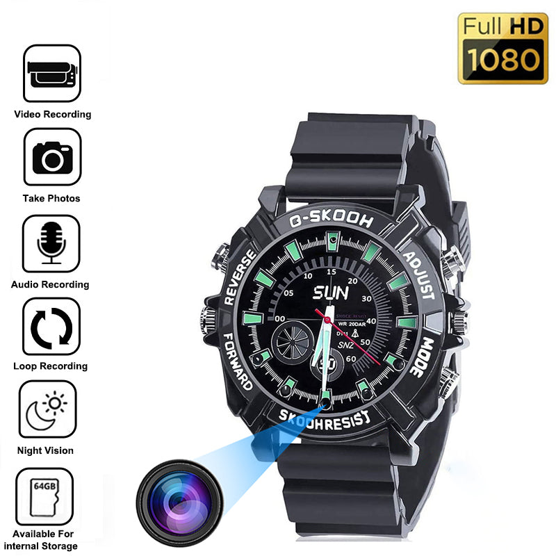 Watch Camera HD 1080P , Night Vision, Audio Recording