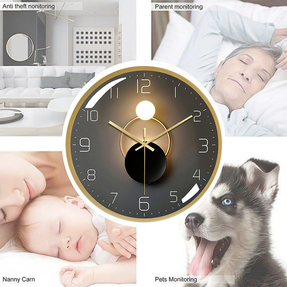 Wall Clock  spyCamera Wifi Remote Monitor Motion Detection