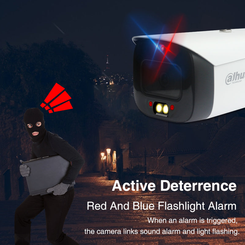 Dahua WizSense 4MP/8MP 4K Bullet Camera Sound and Light Alarm
