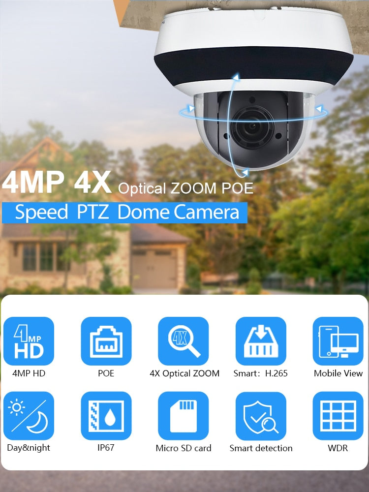 6MP PTZ Security IP Camera