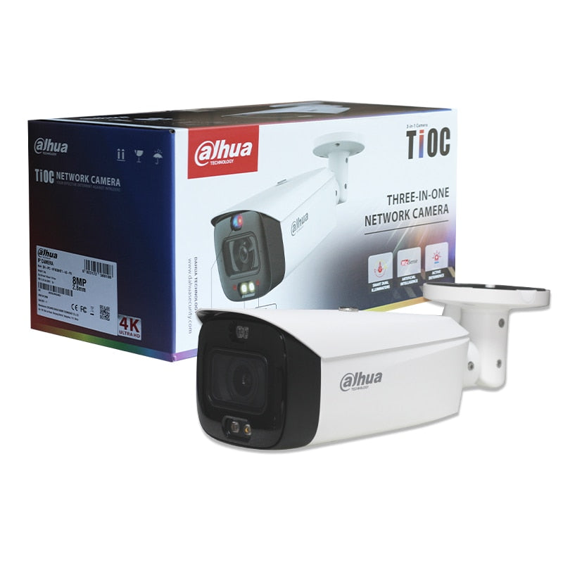 Dahua WizSense 4MP/8MP 4K Bullet Camera Sound and Light Alarm