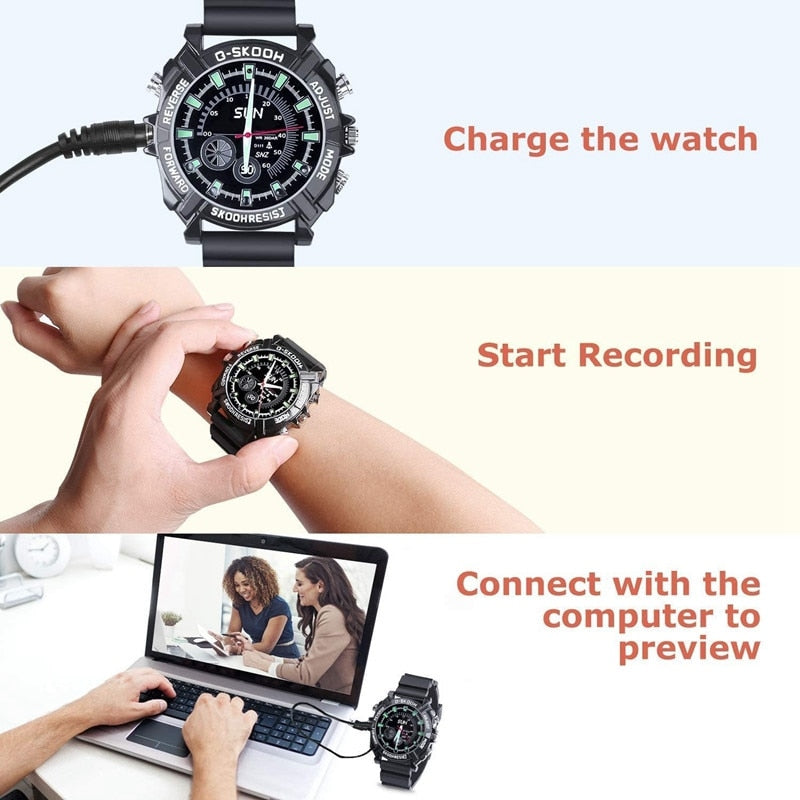 Watch Camera HD 1080P , Night Vision, Audio Recording