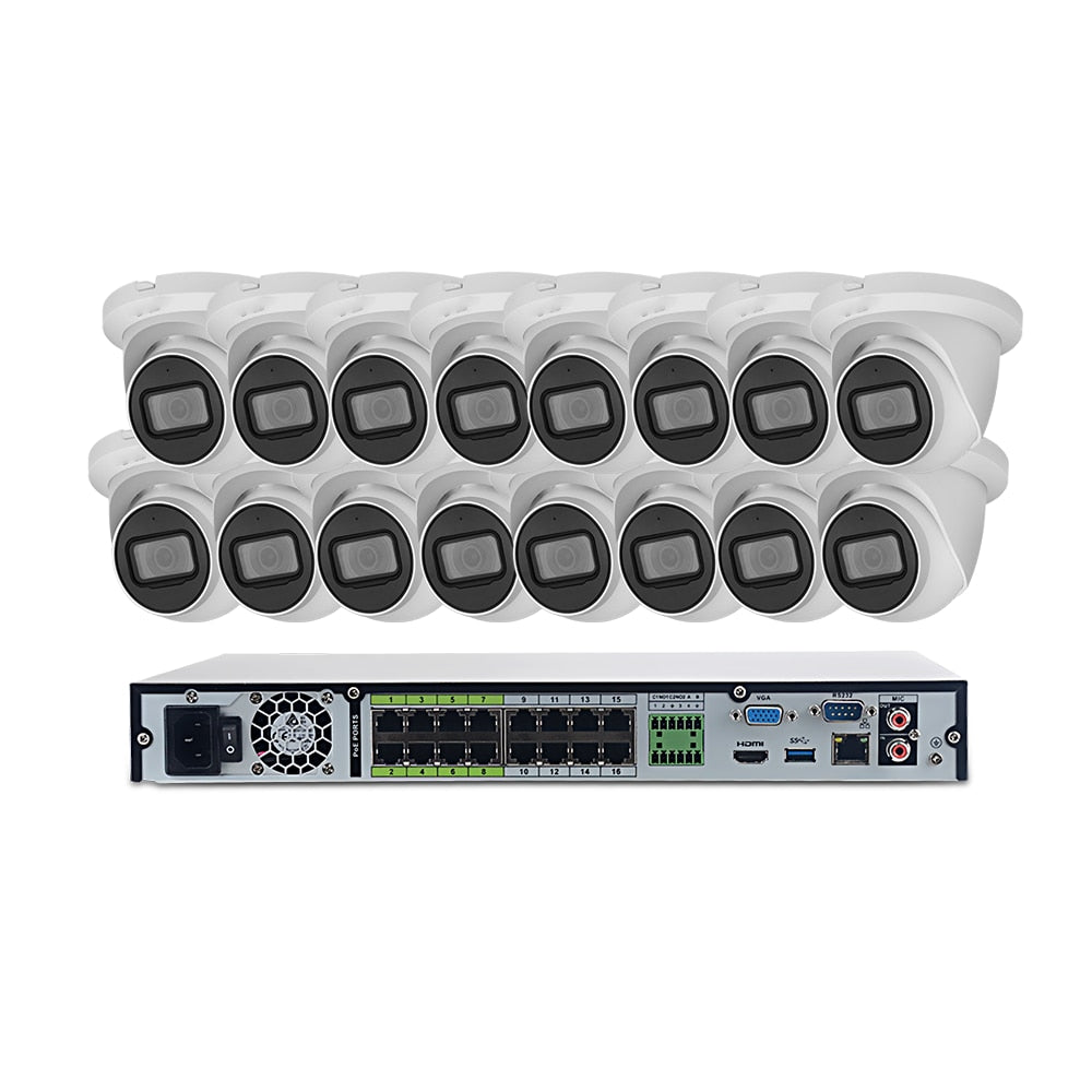 Dahua IP Camera Security set 4K 16CH POE NVR5216-16P-4KS2 8MP IPC-HDW2831TM-AS-S2