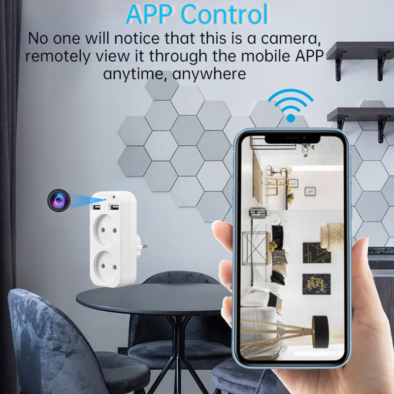 Spy Wifi Mini Socket Camera Camouflaged