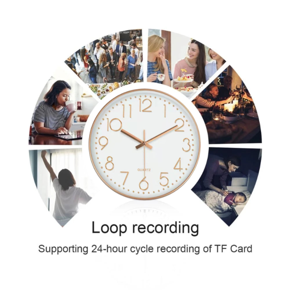 Wall Clock  spyCamera Wifi Remote Monitor Motion Detection