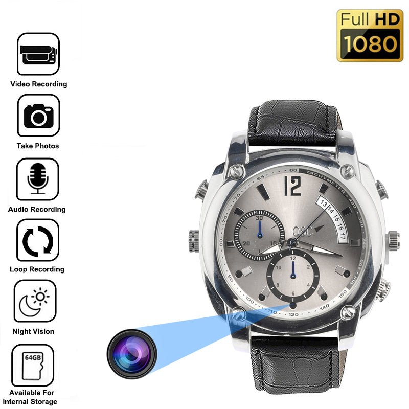 Watch Camera HD 1080P , Night Vision, Audio Recording