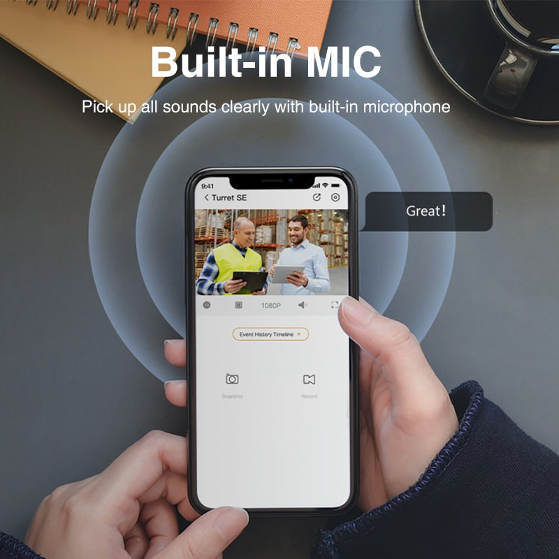 8MP Full Color POE Eyeball WizSense IP Camera