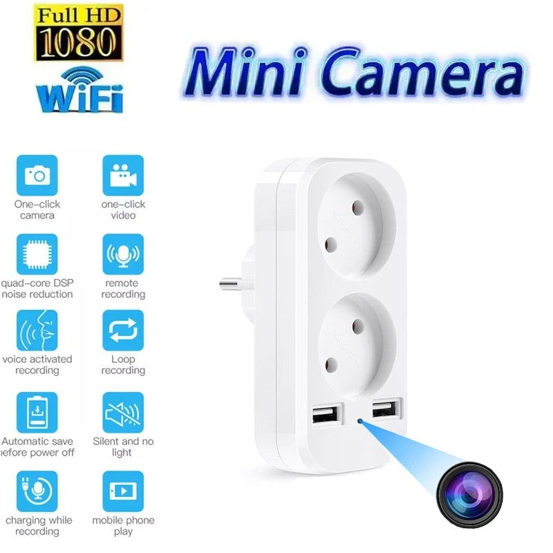 Spy Wifi Mini Socket Camera Camouflaged