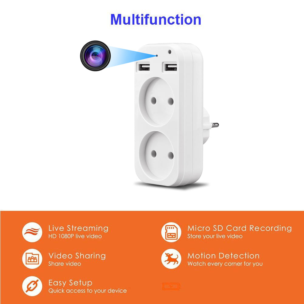 Spy Wifi Mini Socket Camera Camouflaged