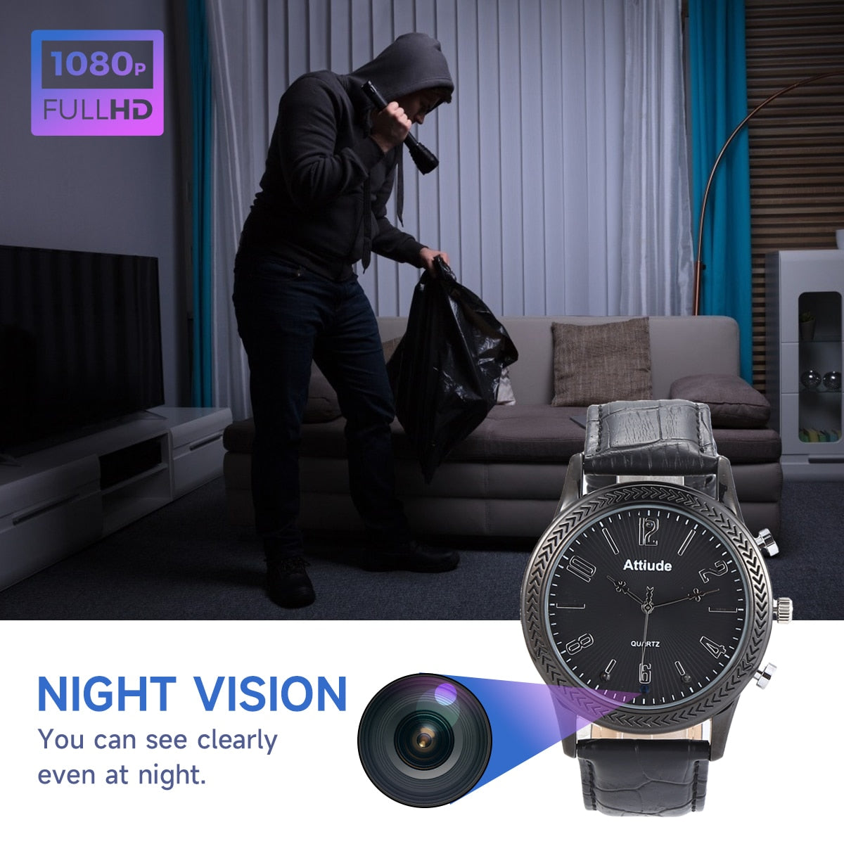 Bekijk spycamera Mini Invisible Night Vision