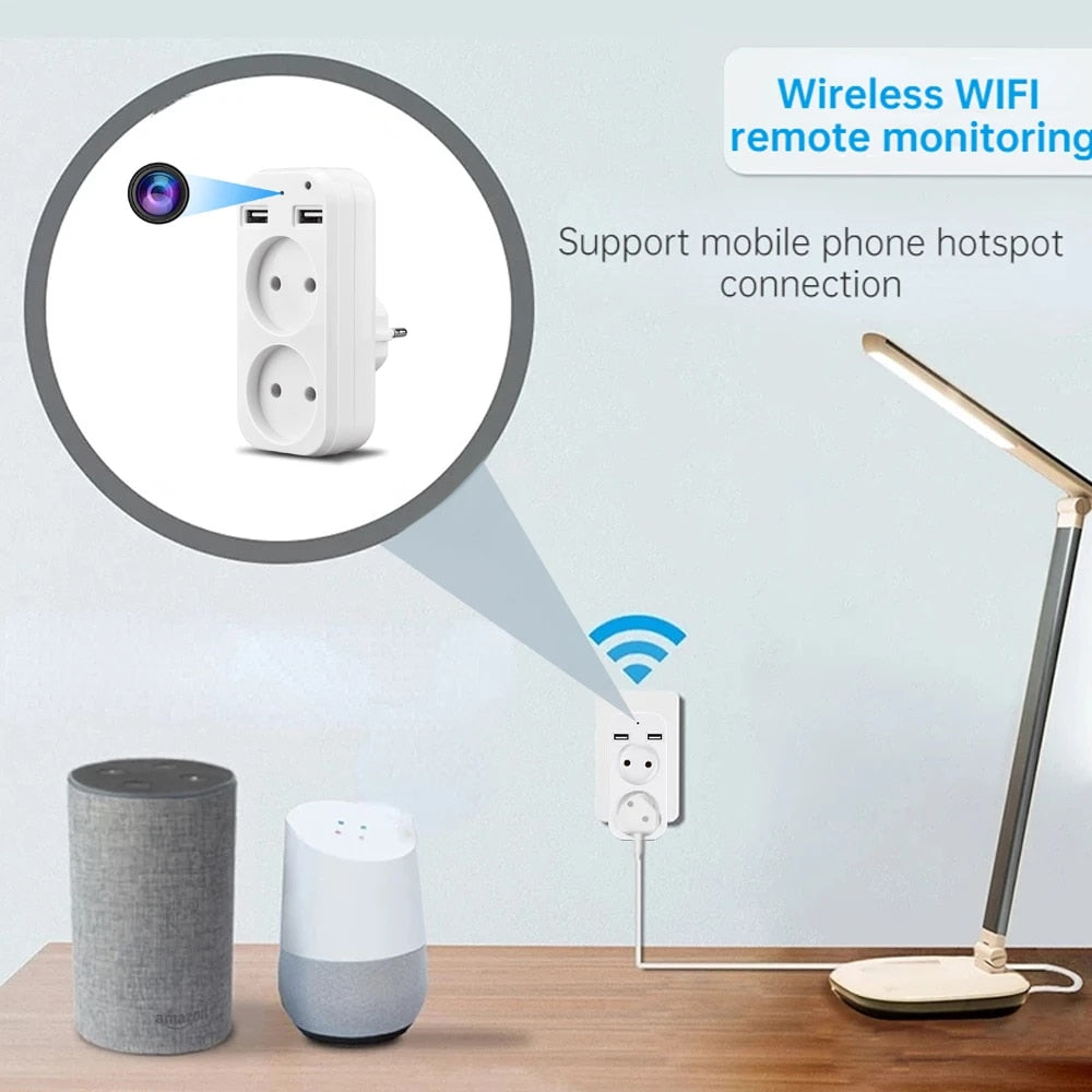 Spy Wifi Mini Socket Camera Camouflaged