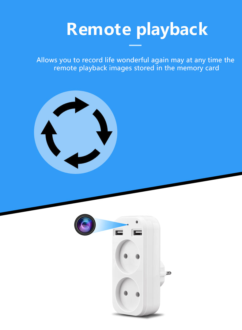 Spy Wifi Mini Socket Camera Camouflaged
