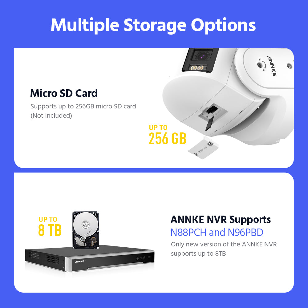 4K Duo Dual Lens Outdoor Security Camera POE Full Color Night Vision