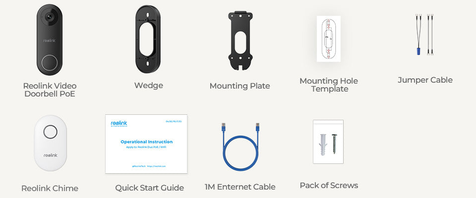 Reolink Video Doorbell Smart 2K+ Wired PoE