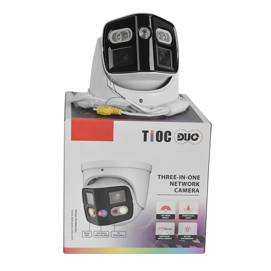 Dahua Original 2x4MP TiOC Duo Splicing Fixed-focal WizSense 8MP IPC-PDW3849-A180-AS-PV