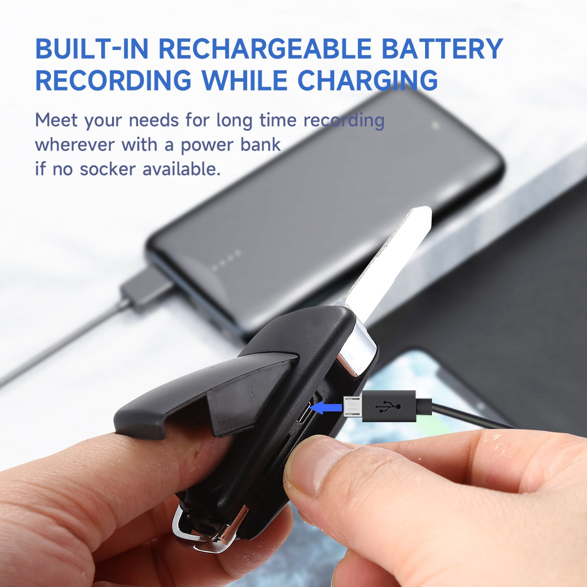 Portable Car Spy Mini Camera, Audio Recorder