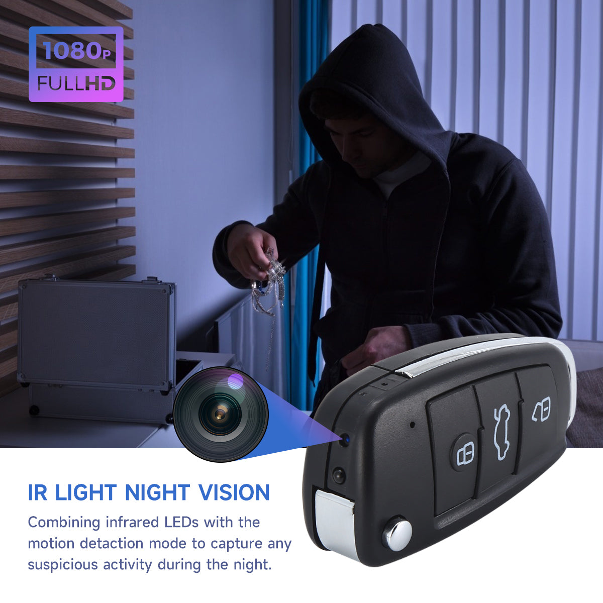 Portable Car Spy Mini Camera, Audio Recorder