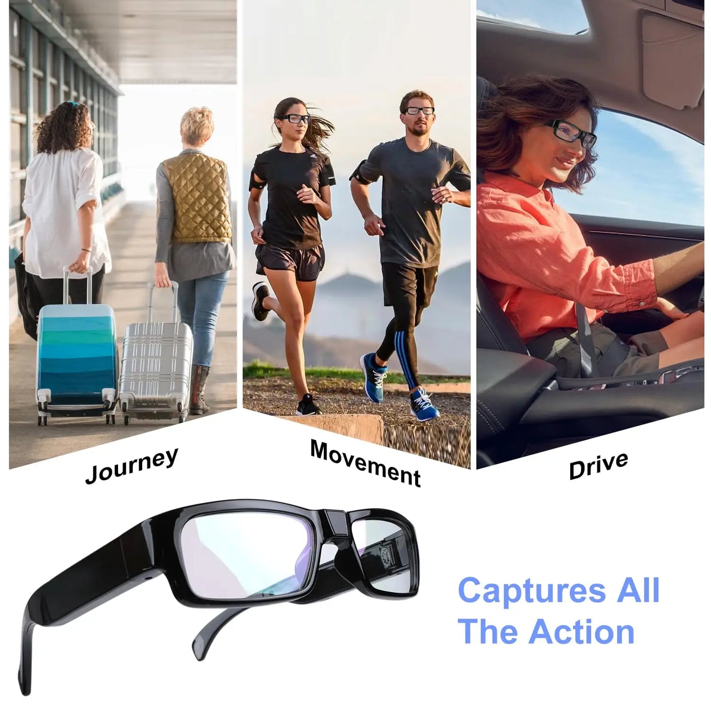 1080P HD Wearable Glasses – Perfect for Outdoor Adventures!
