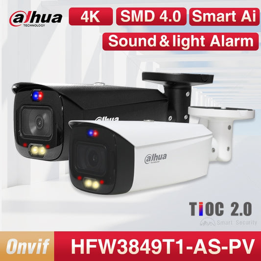 Dahua WizSense 4MP/8MP 4K Bullet Camera Sound and Light Alarm