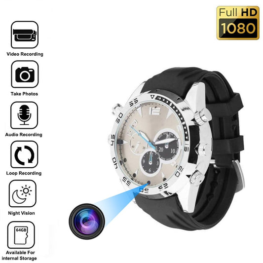 Watch Camera HD 1080P , Night Vision, Audio Recording
