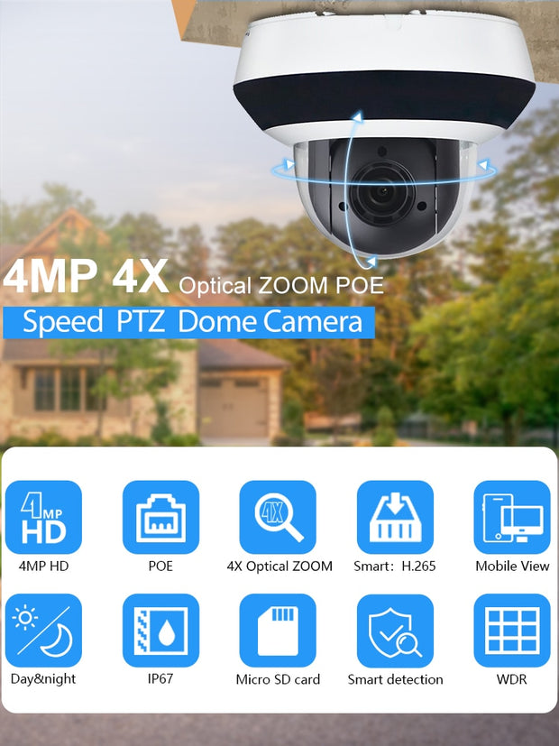 6MP PTZ Security IP Camera