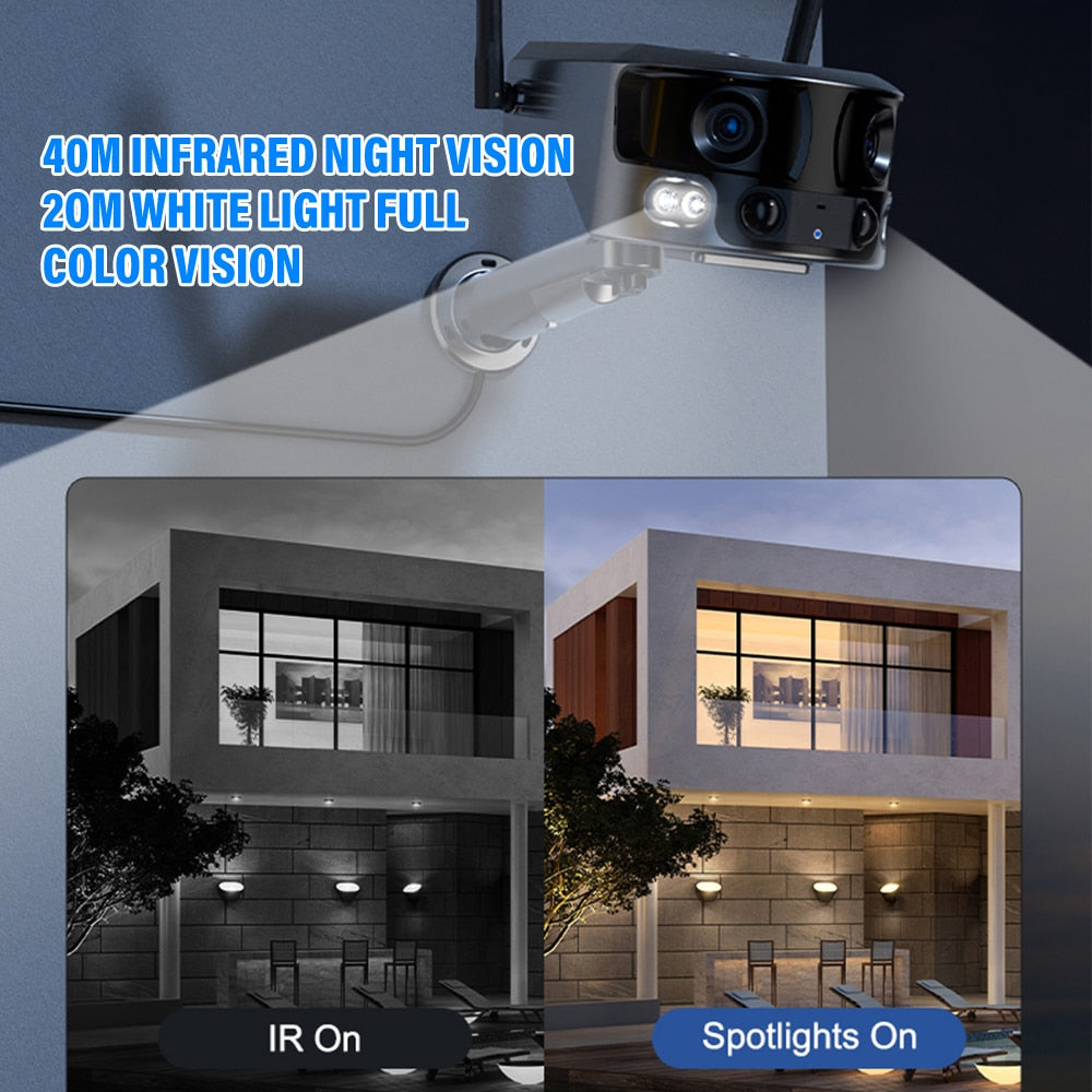 PTZ Security Cam Color Night ip Cameras Solar 8MP 4G/WIFI