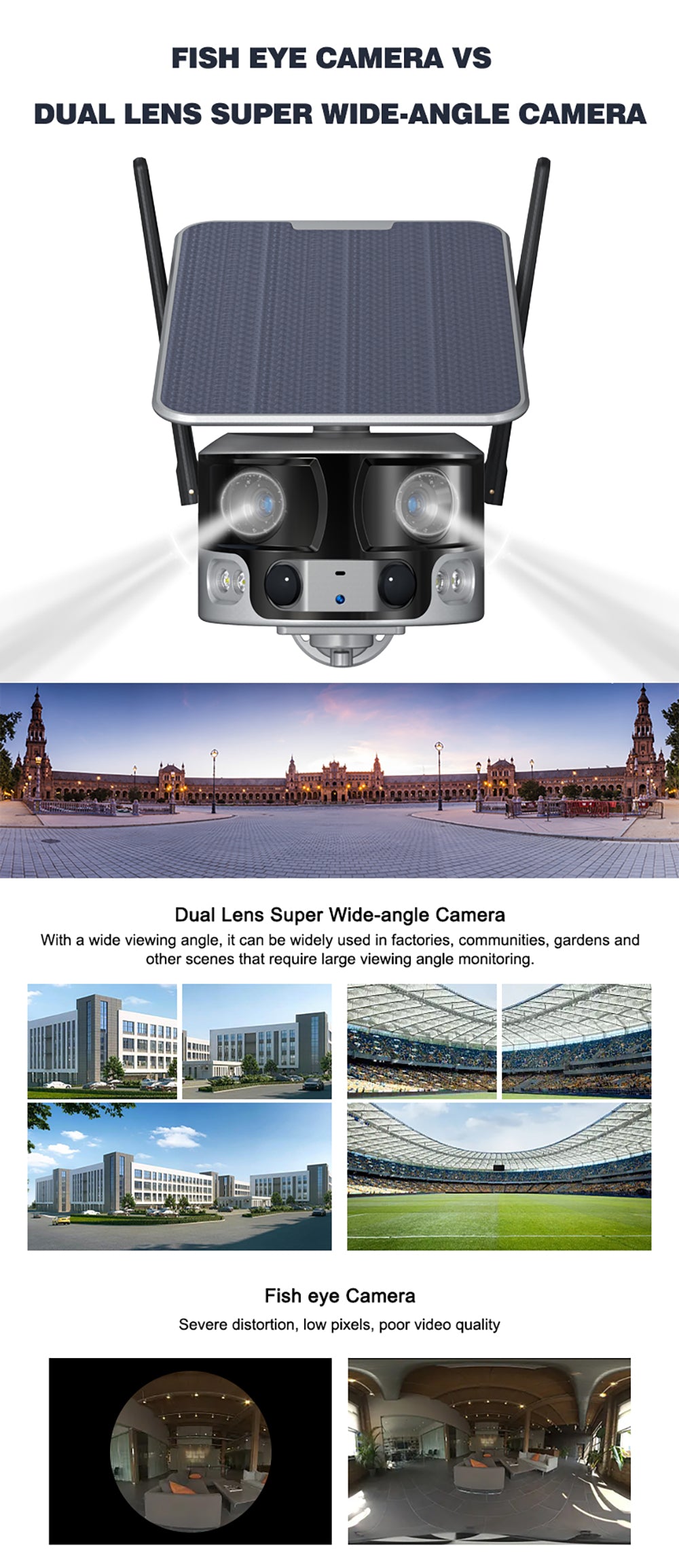 PTZ Security Cam Color Night ip Cameras Solar 8MP 4G/WIFI