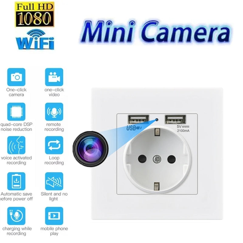 Spy Wifi Mini Socket Camera Camouflaged