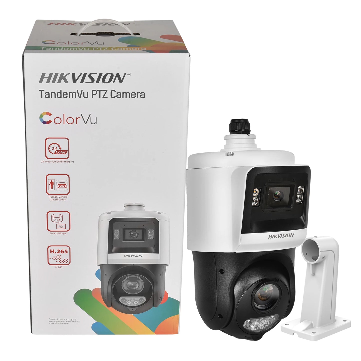 Hikvision DS-2SE4C425MWG-E/14 TandemVu 4+4MP F1.0 Bullet 25X PTZ 30-100M Colorful & IR Active Alarm 2-Way Audio