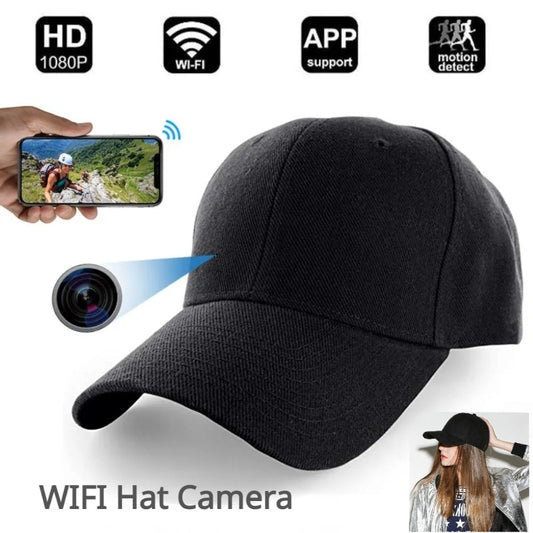 Mini cap Hat Camera 1080P HD WiFi Remote View Motion Detection Recorder