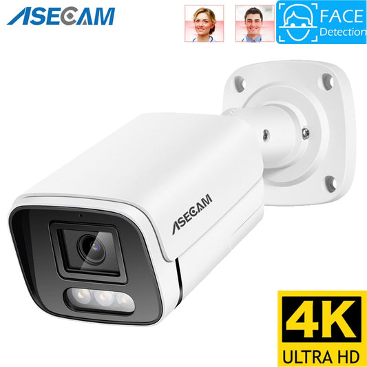 8MP 4K IP Camera Outdoor Ai Face Detection H.265 Onvif Bullet fullColor  4MP POE