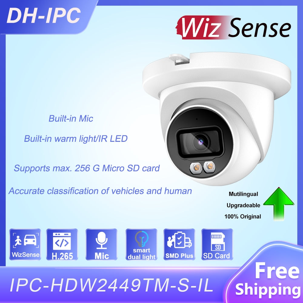 Dahua 4MP full colour WizSense IP-camera